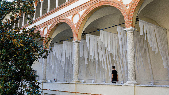 Climate Change Statistics installation by ecoBirdy for Rossana Orlandi