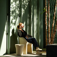 ecoBirdy armchair suitable for indoor and outdoor use in the garden or for on the patio.