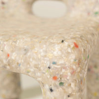 ecoBirdy - Charlie Chair Off White closeup of the speckled recycled appearance