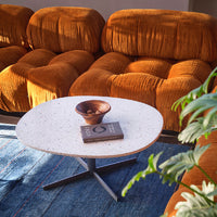 Creat a cozy living space and seating corner with the bright Frost Snow Salon Table designed by ecoBirdy. The perfect side table to place your books and home accessories.