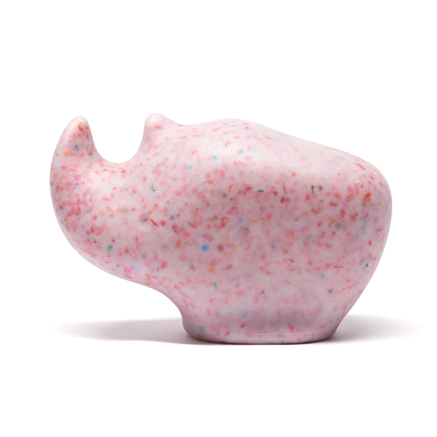 ecoBirdy lamp in the pink colour Strawberry, lighting in the shape of a rhinoceros