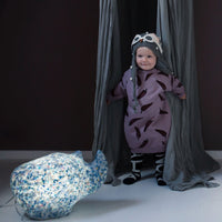 ecoBirdy Rhino Lamp in the blue colour Ocean brings a safe feeling in the bedroom when it's dark