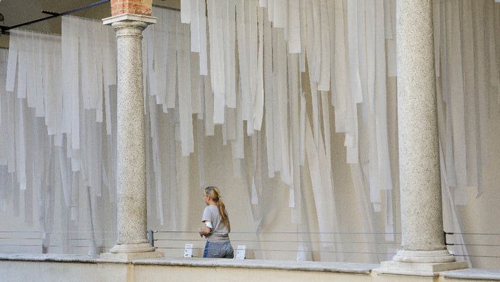 Climate Change Statistics installation by ecoBirdy for Rossana Orlandi