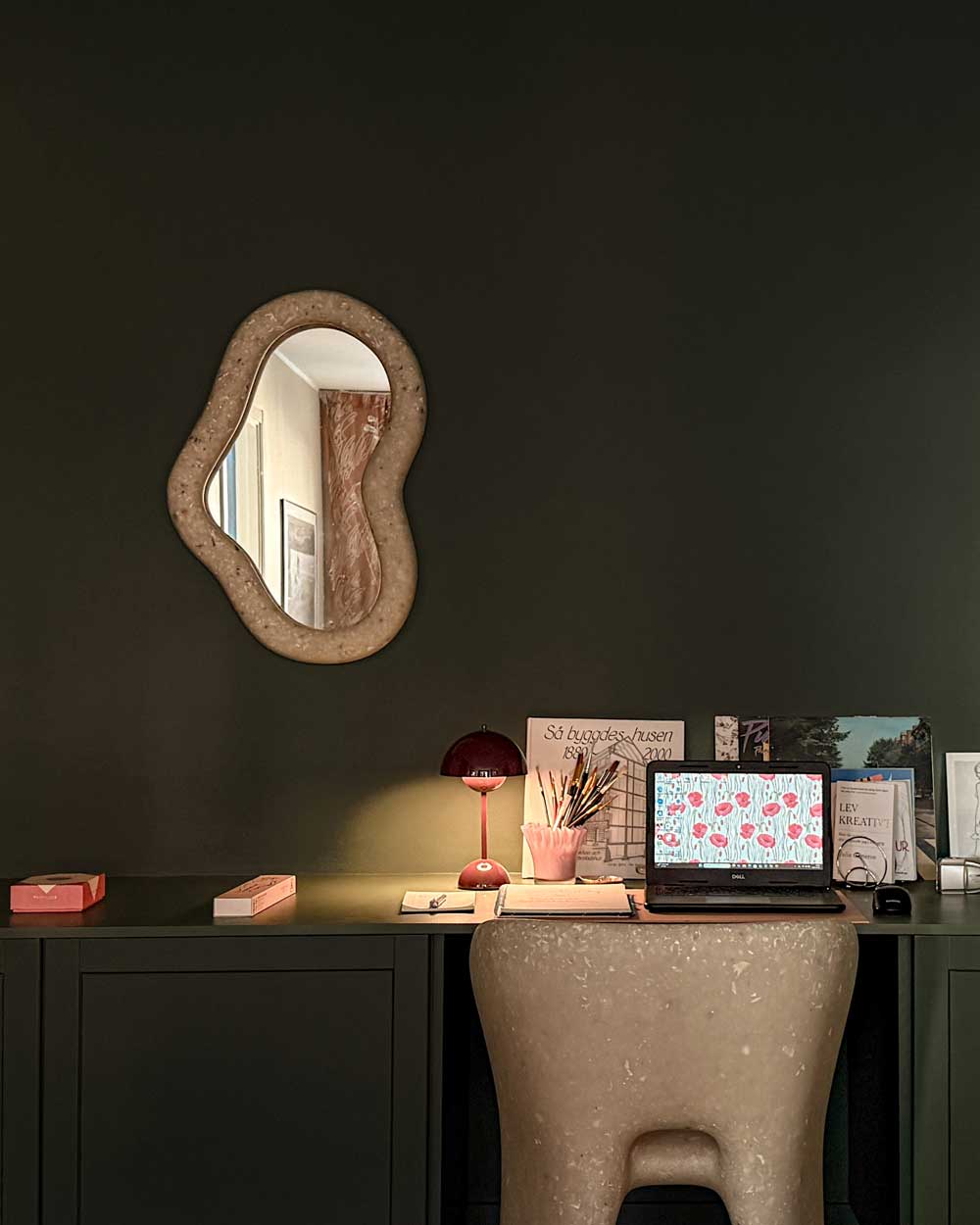 Marine Mirror Faded-White