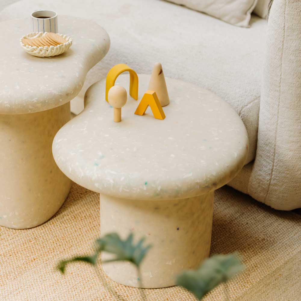 ecoBirdy Sustainable Interior. Marine Table is a coffee table, side table, bedside table made with recycled plastic. Made in Italy. Designed by ecoBirdy.