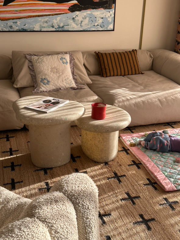 Marine Coffee Table Faded-White Set