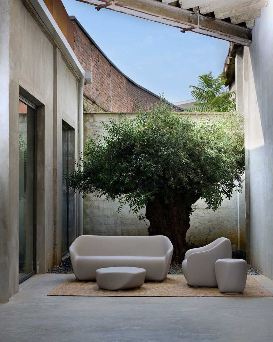 Reborn Small Table/Stool Mist-White