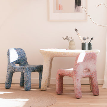 Kids' furniture set Rainbow is a sustainable and colourful set for the nursery. Designed by ecoBirdy, Photo by erikbyerik.