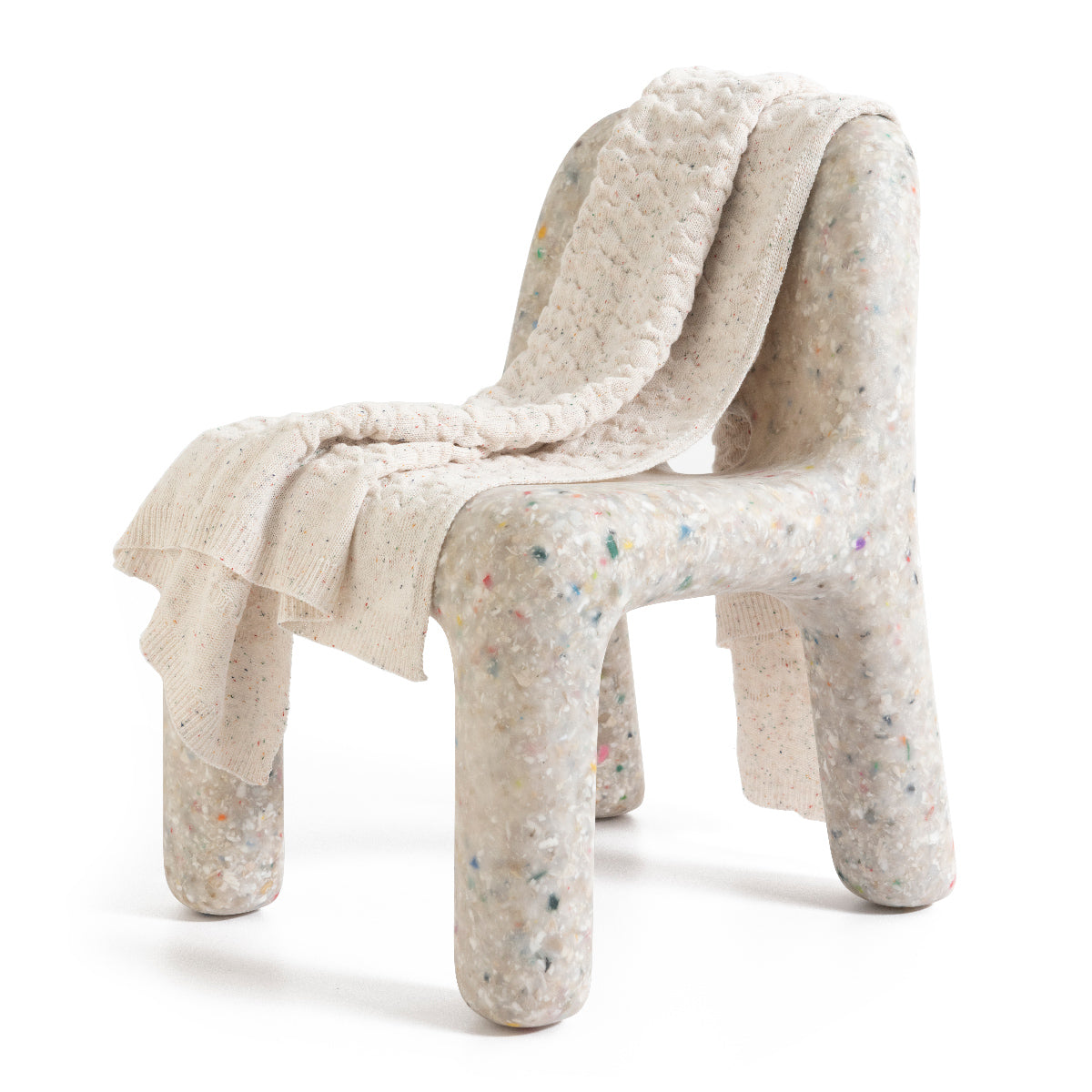 ecoBirdy Coral Blanket & Charlie Chair Off White