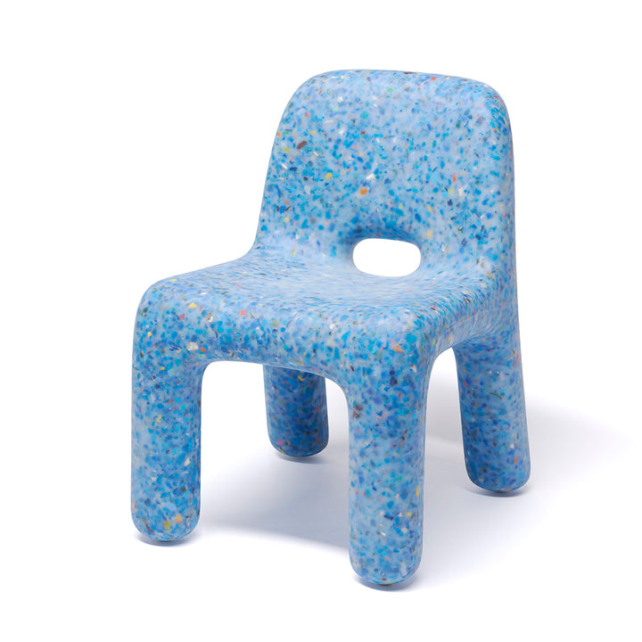 ecoBirdy - Charlie Chair Sky, the prettiest plastic blue kids' chair for indoors and outdoor on the deck