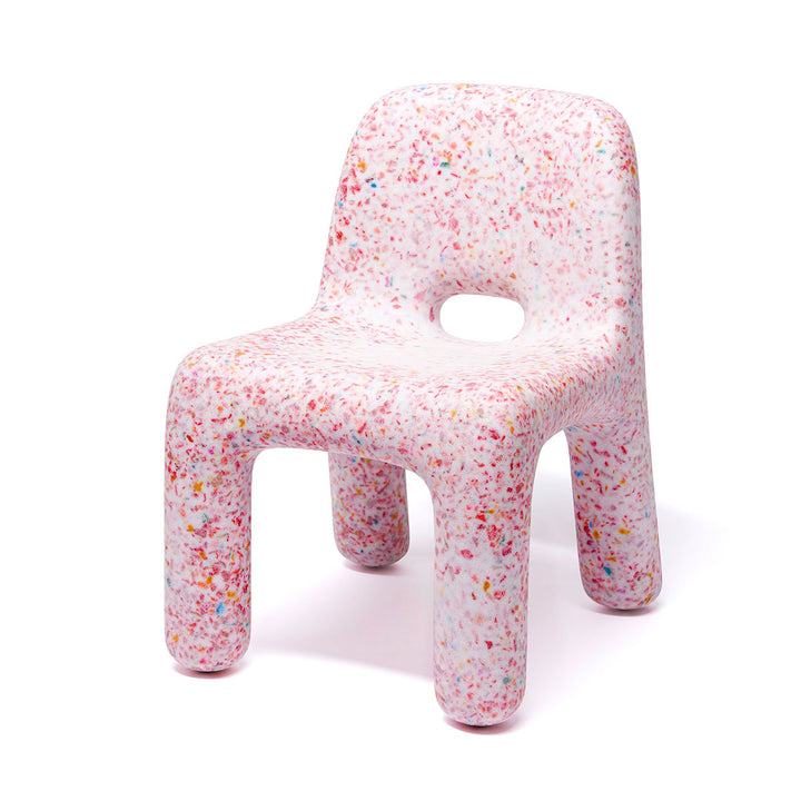 ecoBirdy's Charlie Chair Strawberry is a recycled plastic chair for children and toddlers in a vivid pink colour 