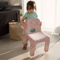 Charlie Chair Strawberry designed by ecoBirdy is light and easy to move around for children 