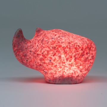 Rhino Lamp Strawberry_White Light - ecoBirdy